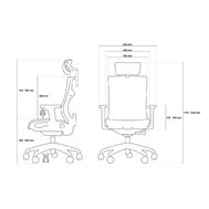 Kancelářská židle UniFlow + Elektrický výškově nastavitelný stůl GOYAR